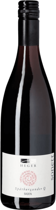 Free Shipping | Red wine Joachim Heger Sonett Dry I.G. Baden Baden Germany Pinot Black 75 cl