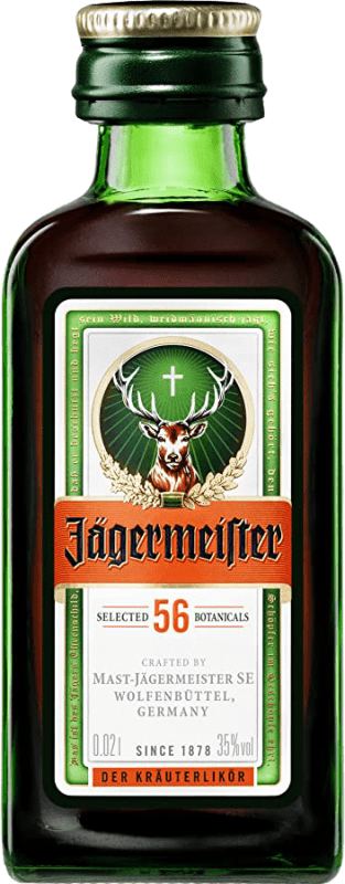 Kostenloser Versand | 10 Einheiten Box Kräuterlikör Mast Jägermeister Minimeister Shot Helado Especial Deutschland Miniaturflasche 2 cl