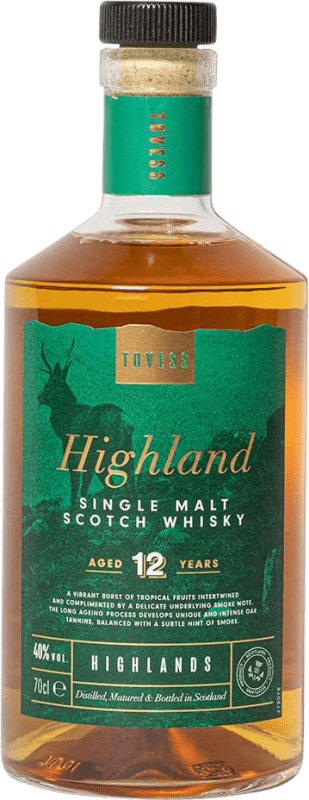 Free Shipping | Whisky Single Malt Tovess Old Highland Highlands United Kingdom 12 Years 70 cl