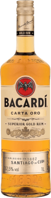朗姆酒 Bacardí Carta Oro 特级, Dorado — 金色 1 L