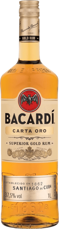 免费送货 | 朗姆酒 Bacardí Carta Oro 特级, Dorado — 金色 英国 1 L