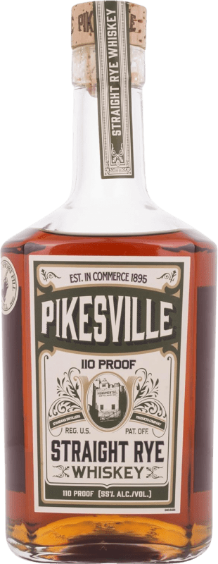 免费送货 | 威士忌混合 Heaven Hill Pikesville Straight Rye 美国 70 cl