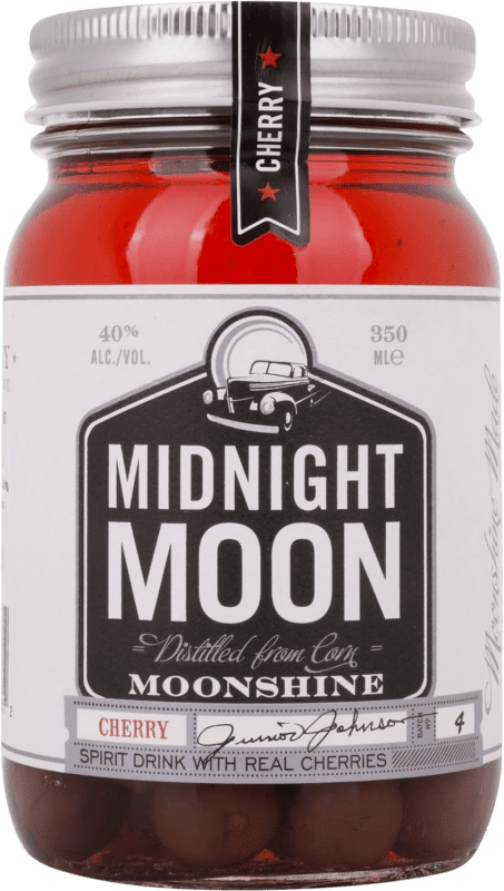 Envío gratis | Licores Midnight Moon Moonshine Cherry Estados Unidos Botellín Tercio 35 cl