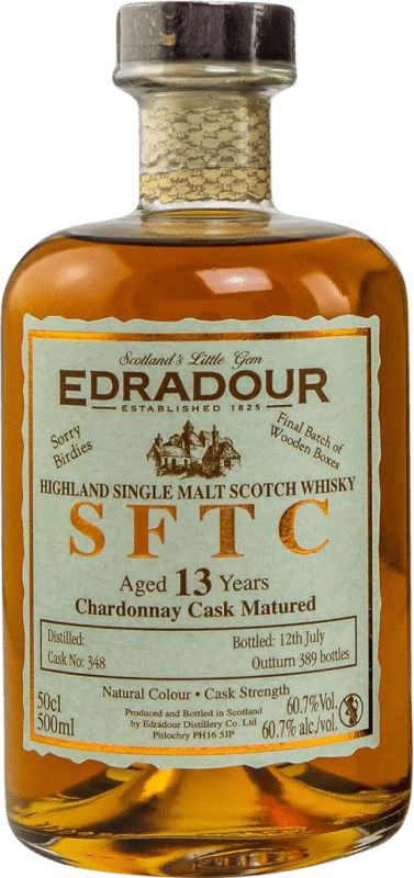 Kostenloser Versand | Whiskey Blended Edradour Chardonnay Cask Matured SFTC Straight From The Cask Großbritannien 13 Jahre Medium Flasche 50 cl