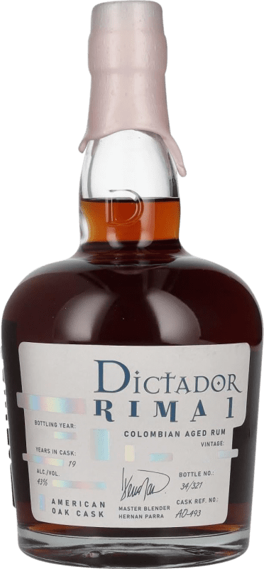 148,95 € 免费送货 | 朗姆酒 Dictador Rima 1 American Oak Cask 19 岁