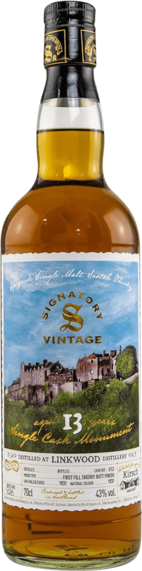 免费送货 | 威士忌单一麦芽威士忌 Signatory Vintage Single Cask Monument at Linkwood 英国 13 岁 70 cl