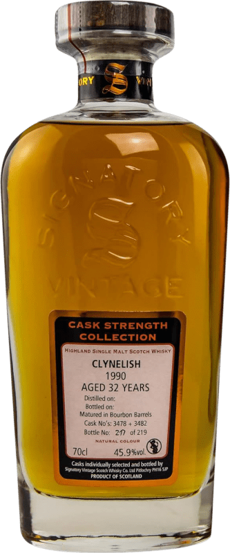 1 052,95 € | Whisky Blended Signatory Vintage At Clynelish Cask Strength — Força de Barrica, Collection — Coleção Reino Unido 32 Anos 70 cl