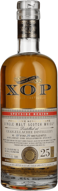 Бесплатная доставка | Виски из одного солода Douglas Laing's Xtra Old Particular XOP at Craigellachie Sherry Finished Объединенное Королевство 25 Лет 70 cl