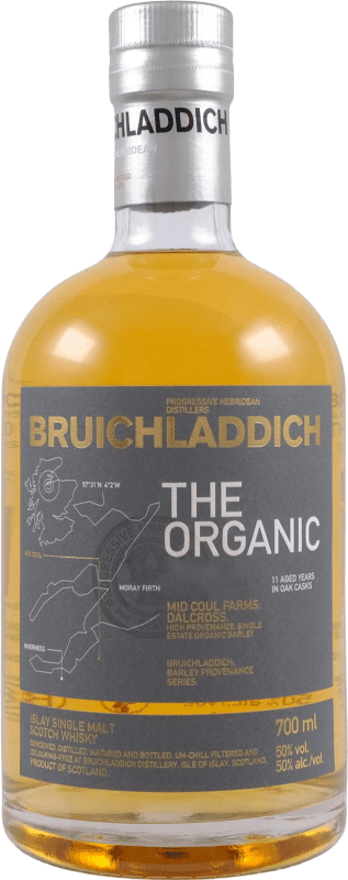 免费送货 | 威士忌单一麦芽威士忌 Bruichladdich The Organic Mid Coul Farms Dalcross 英国 70 cl