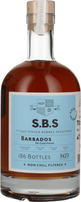 Envio grátis | Rum 1423 World Class Spirits S.B.S Barbados PX Pedro Ximénez Sherry Cask Finish — Afinado em Barrica Trinidad e Tobago 70 cl