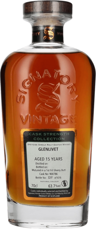 Spedizione Gratuita | Whisky Blended Signatory Vintage At Glenlivet Cask Strength — Grado da Botte, Collection — Collezione Regno Unito 15 Anni 70 cl
