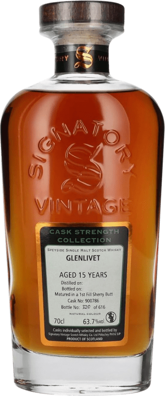 Envío gratis | Whisky Blended Signatory Vintage Cask Strength Collection at Glenlivet Reino Unido 15 Años 70 cl