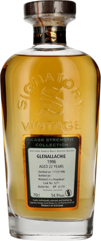 Envoi gratuit | Blended Whisky Signatory Vintage Cask Strength Collection at Glenallachie Royaume-Uni 22 Ans 70 cl