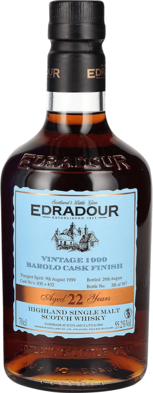 免费送货 | 威士忌单一麦芽威士忌 Edradour Barolo Cask Finish 英国 22 岁 70 cl