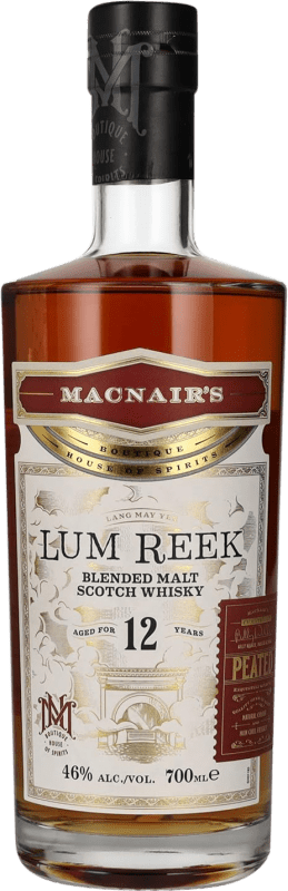 Envoi gratuit | Blended Whisky MacNair's Lum Reek Peated Royaume-Uni 12 Ans 70 cl