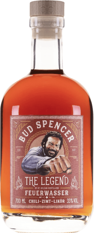 Envio grátis | Licores ‎St. Kilian Bud Spencer The Legend Feuerwasser Chili-Zimt-Likör Alemanha 70 cl