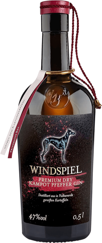 Envoi gratuit | Genièvre Gin Windspiel Kampot Nº 004 Batch Allemagne Bouteille Medium 50 cl Pfefferminze — Menthe Poivrée