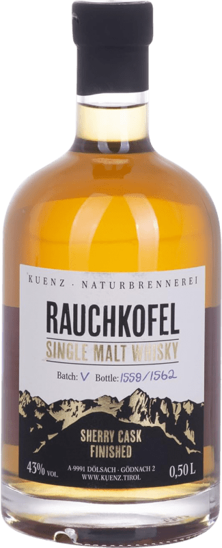 Free Shipping | Whisky Single Malt Rauchkofel Sherry Cask Finished Austria Medium Bottle 50 cl