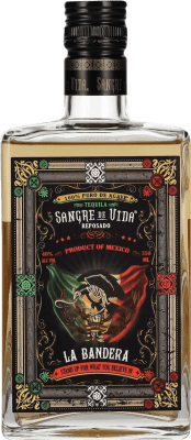 テキーラ Sangre de Vida Loteria La Bandera Reposado 3分の1リットルのボトル 35 cl