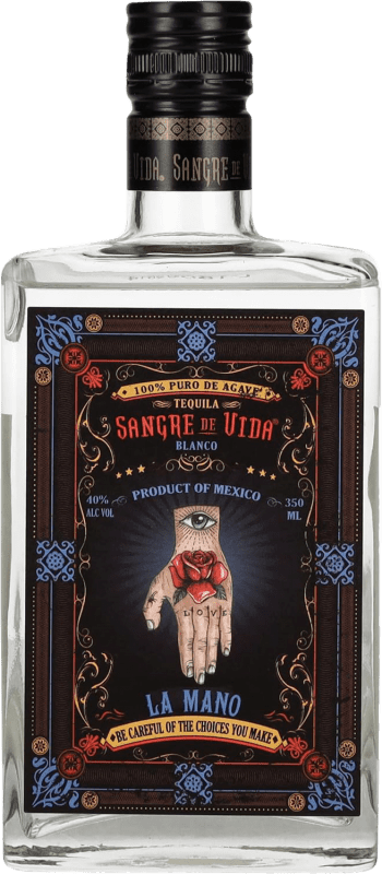 Spedizione Gratuita | Tequila Sangre de Vida Loteria La Mano Blanco Messico Bottiglia Terzo 35 cl