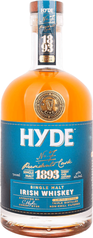 Envoi gratuit | Single Malt Whisky Hyde Nº 7 President's Cask 1893 Irlande 70 cl