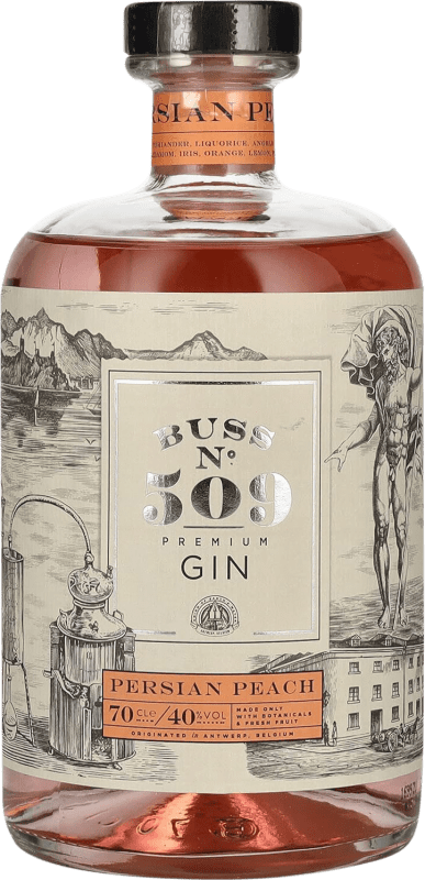 Envio grátis | Gin Buss Nº 509 Peach Bélgica 70 cl