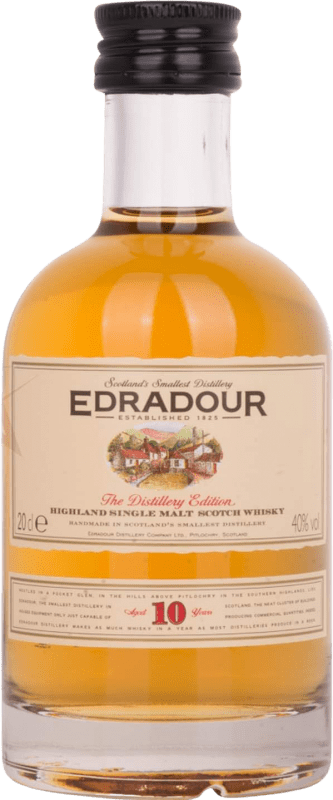 Free Shipping | Whisky Blended Edradour United Kingdom 10 Years Small Bottle 20 cl