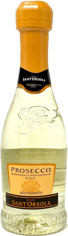 8,95 € Бесплатная доставка | Белое игристое Sant'Orsola Millesimato Extradry Экстра сухой D.O.C. Prosecco Маленькая бутылка 20 cl