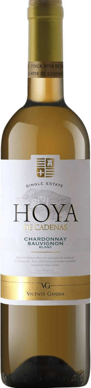 Free Shipping | White Wine Vicente Gandía Hoya de Cadenas Chardonnay Sauvignon Blanc D.O. Utiel-Requena Valencian Community Spain Chardonnay, Sauvignon 75 cl