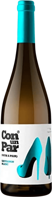 Free Shipping | White wine Vicente Gandía Con un Par Blanco D.O. Valencia Valencian Community Spain Sauvignon White 75 cl