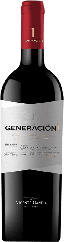 Envio grátis | Vinho Tinto Vicente Gandía Generación 1 Grandes Añadas D.O. Utiel-Requena Comunidade Valenciana Espanha Syrah, Cabernet Sauvignon, Bobal 75 cl