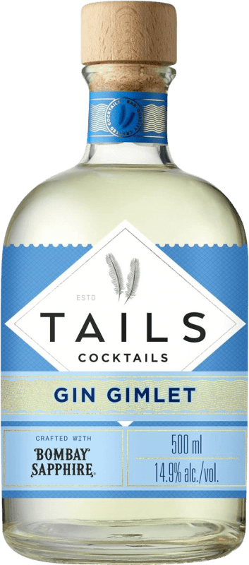 送料無料 | リキュール Bacardí Tails Cocktails Gin Gimlet Bombay Sapphire イギリス ボトル Medium 50 cl