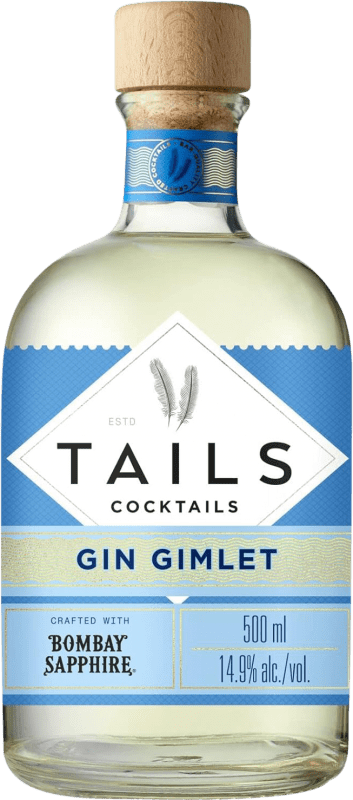 Envio grátis | Licores Bacardí Tails Gimlet Bombay Sapphire Cocktail Reino Unido Garrafa Medium 50 cl Gin
