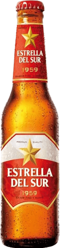 Envio grátis | Caixa de 24 unidades Cerveja Estrella del Sur Espanha Garrafinha 25 cl