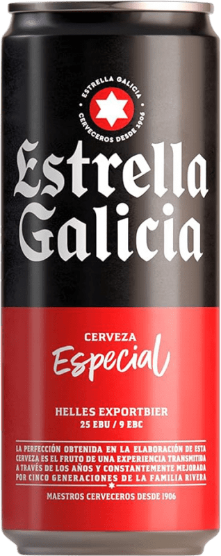 11,95 € | Caja de 10 unidades Cerveza Estrella Galicia Especial España Lata 33 cl