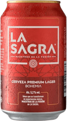 ビール 24個入りボックス La Sagra Lager Estilo Pilsner アルミ缶 33 cl