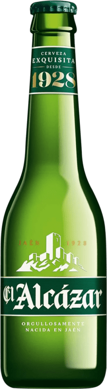 26,95 € | Caja de 12 unidades Cerveza El Alcázar Lager, Especial España Botellín Tercio 33 cl