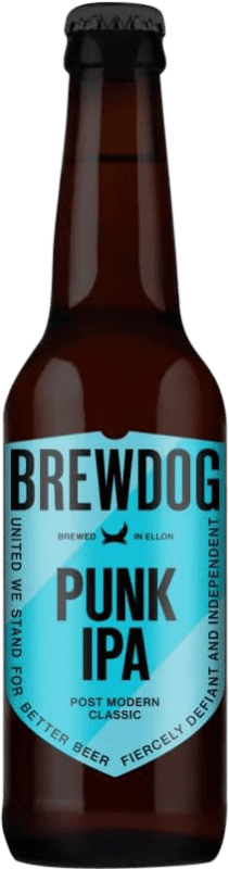 Free Shipping | 12 units box Beer BrewDog Punk IPA Pale Ale United Kingdom One-Third Bottle 33 cl