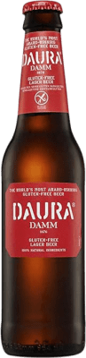 送料無料 | 24個入りボックス ビール Daura Damm Daura Gluten Free スペイン 3分の1リットルのボトル 33 cl