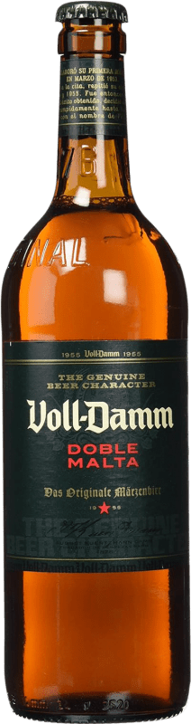 Free Shipping | 12 units box Beer Voll Damm Spain 65 cl