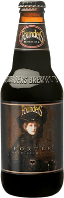Пиво Коробка из 24 единиц Mahou Founders Porter Dark Ale — Тёмный Бутылка на треть 35 cl