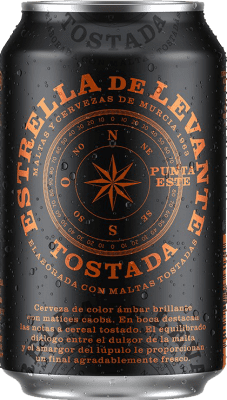 Bier 24 Einheiten Box Estrella de Levante Punta Este Tostada Alu-Dose 33 cl