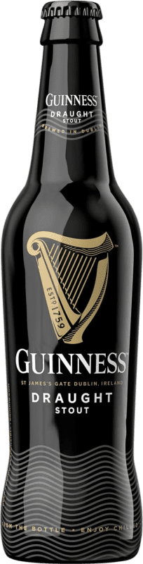 Envoi gratuit | Boîte de 24 unités Bière Guinness Draught Ale Negra Irlande Bouteille Tiers 33 cl