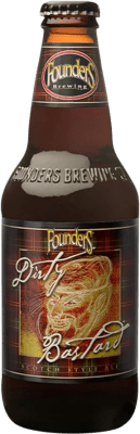 Бесплатная доставка | Коробка из 24 единиц Пиво Mahou Founders Dirty Bastard Ale, Dorada — Золотой Испания Бутылка на треть 33 cl