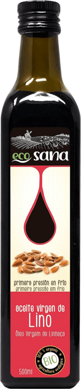 18,95 € Envío gratis | Aceite de Cocina Drasanvi Ecosana Lino Bio Botella Medium 50 cl