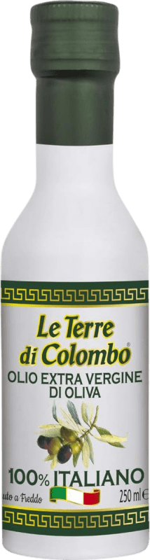 Бесплатная доставка | Коробка из 6 единиц Оливковое масло Le Terre di Colombo ЭВО Экстра Вирджин Италия Мини-бутылка 25 cl