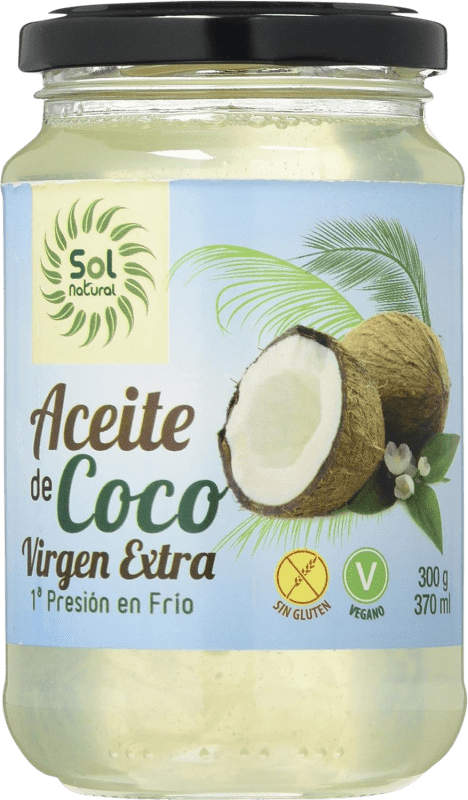 Free Shipping | Cooking Oil ‎Solnatural Virgen Extra Coco Bio Spain Half Bottle 37 cl