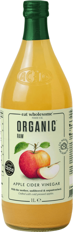 Spedizione Gratuita | Aceto Eat Wholesome Sidra de Manzana sin Filtrar Vidrio Ecológico Regno Unito 1 L