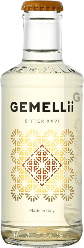 Free Shipping | 4 units box Spirits Gemellii. Bitter XXVI Italy Small Bottle 20 cl Alcohol-Free