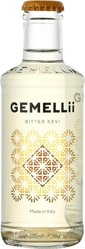 Envio grátis | Caixa de 4 unidades Aperitivo Bitter Gemellii. XXVI Itália Garrafinha 20 cl Sem Álcool